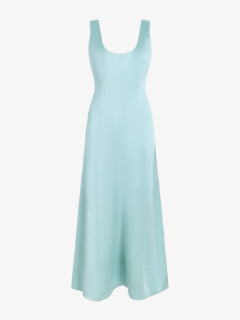 Proenza Schouler Still Life image of Isabelle Dress in Crinkled Crepe in Sea Glass