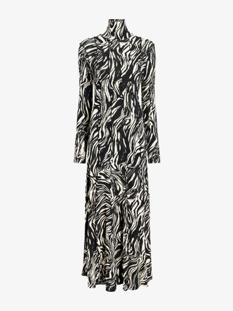 Proenza Schouler Still Life image of Mabel Dress in Marble Jersey in Asphalt Multi