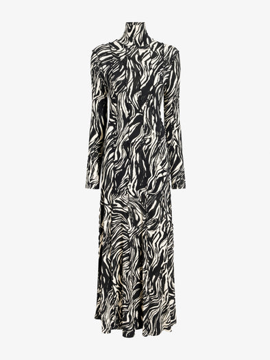 Proenza Schouler Still Life image of Mabel Dress in Marble Jersey in Asphalt Multi