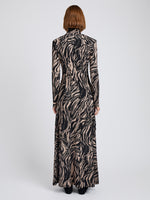 proenza schouler white label marble jersey turtleneck dress Proenza Schouler White Label Women's Mabel Marble Jersey Maxi Dress - Red - Size XL