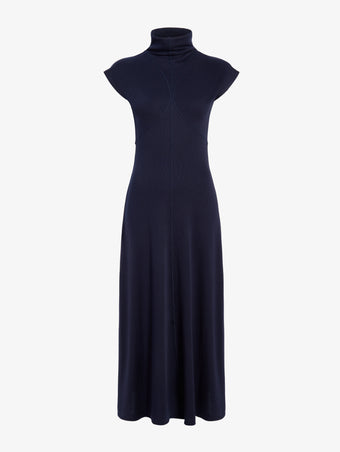 Proenza Schouler Still Life image of Brea Dress in Brushed Rib in Navy