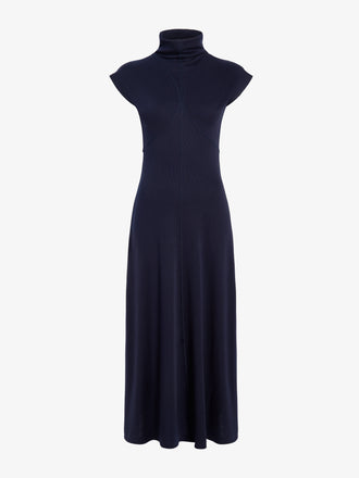 Proenza Schouler Still Life image of Brea Dress in Brushed Rib in Navy