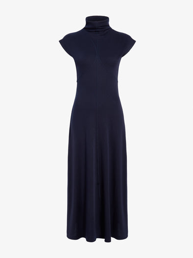 Proenza Schouler Still Life image of Brea Dress in Brushed Rib in Navy