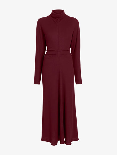 Proenza Schouler Still Life image of Soren Dress in Rib Crepe in Wine
