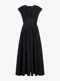 Proenza Schouler Still Life image of model wearing Nyssa Dress in Tech Cotton in Black