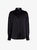 Proenza Schouler Still Life image of Caroline Shirt in Crinkled Crepe in Black