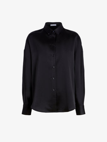 Proenza Schouler Still Life image of Caroline Shirt in Crinkled Crepe in Black