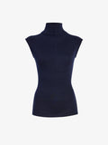 Proenza Schouler Still Life image of Zane Top in Brushed Rib in Navy