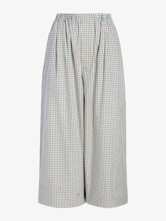 Proenza Schouler Still Life image of Meadow Pant in Check Shirting in Grey Multi