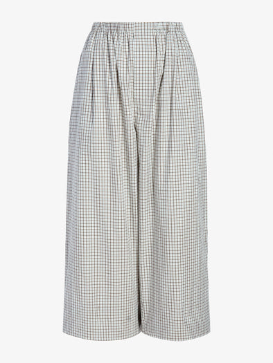 Proenza Schouler Still Life image of Meadow Pant in Check Shirting in Grey Multi