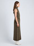 Proenza Schouler Side full length image of model wearing Zola Knit Dress in Wool in Branch