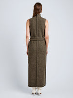 Proenza Schouler Back full length image of model wearing Zola Knit Dress in Wool in Branch