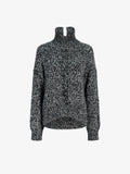 Proenza Schouler Still Life image of Sol Sweater in Melange Alpaca in BlackWhite Melange