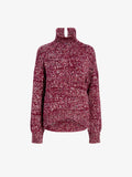 Proenza Schouler Still Life image of Sol Sweater in Melange Alpaca in Wine Melange