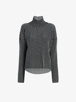 Proenza Schouler Still Life image of Elysia Sweater in Ladder Stripe Knits in BlackWhite