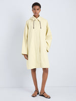 Proenza Schouler Front full length image of model wearing Camryn Trench in Outerwear Cotton in Straw