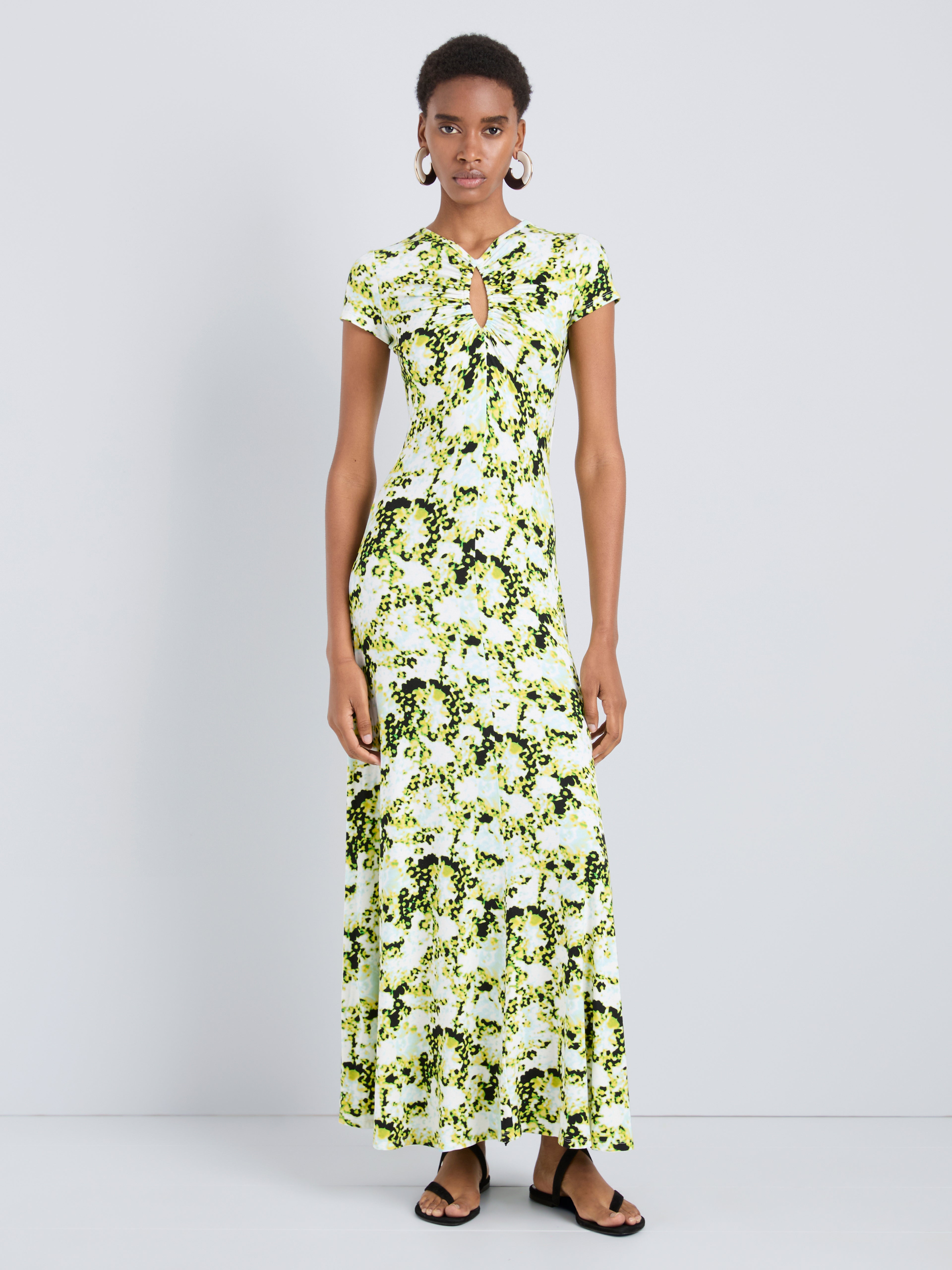 Proenza Schouler White Label Noelani Dress in Soft Jersey - Straw