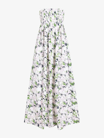 Proenza Schouler Still Life image of Virella Dress in Printed Cotton in Orchid Multi