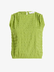 Proenza Schouler Still Life image of Bradley Crewneck in Textured Cotton in Apple