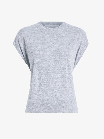 Proenza Schouler Still Life image of the Reeva Tee in Marled Jersey in Grey Melange