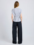 Proenza Schouler Back On Model image of the Reeva Tee in Marled Jersey in Grey Melange