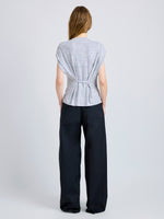 Proenza Schouler Back On Model image of the Reeva Tee in Marled Jersey in Grey Melange
