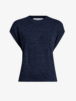Proenza Schouler Still Life Image of Reeva Tee in Marled Jersey in Navy 