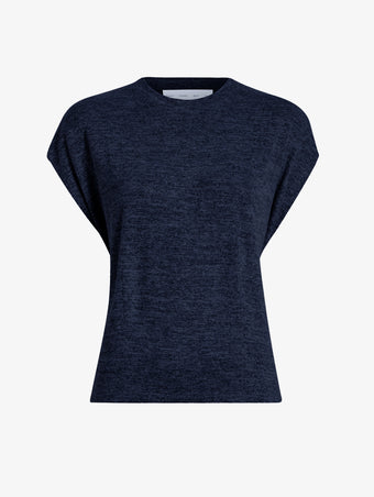 Proenza Schouler Still Life Image of Reeva Tee in Marled Jersey in Navy 