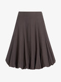 Proenza Schouler Still Life image of Kyra Skirt in Rumpled Cotton in Coffee