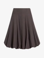 Proenza Schouler Still Life image of Kyra Skirt in Rumpled Cotton in Coffee