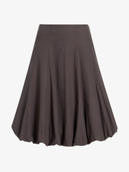 Proenza Schouler Still Life image of Kyra Skirt in Rumpled Cotton in Coffee