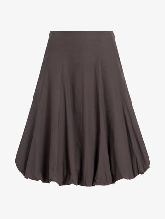 Proenza Schouler Still Life image of Kyra Skirt in Rumpled Cotton in Coffee