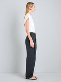 Proenza Schouler Side full length image of model wearing Taya Pant in Outerwear Cotton in Vulcan