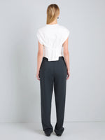 Proenza Schouler Back full length image of model wearing Taya Pant in Outerwear Cotton in Vulcan