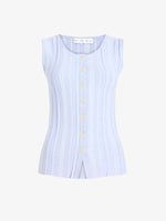 Proenza Schouler Still Life image of Alyna Vest in Textured Knit in SkyWhite