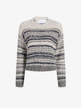 Proenza Schouler Still Life image of Ivara Sweater in Space Dye in VulcanOff White