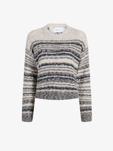 Proenza Schouler Still Life image of Ivara Sweater in Space Dye in VulcanOff White