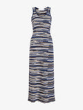 Proenza Schouler Still Life image of Zinah Knit Dress in Linen Dry Rib in Navy Multi