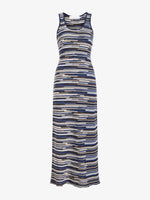 Proenza Schouler Still Life image of Zinah Knit Dress in Linen Dry Rib in Navy Multi