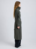 Proenza Schouler Side full length image of model wearing Corey Trench in Washed Cotton in Willow