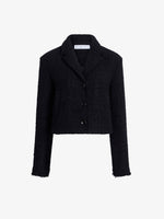 Proenza Schouler Still Life image of Nima Jacket in Basket Weave in Black