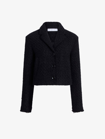 Proenza Schouler Still Life image of Nima Jacket in Basket Weave in Black