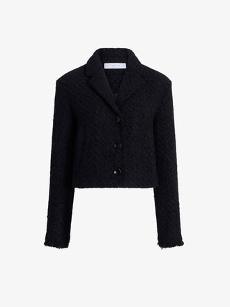 Proenza Schouler Still Life image of Nima Jacket in Basket Weave in Black