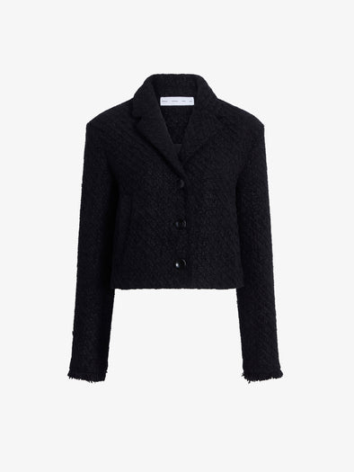 Proenza Schouler Still Life image of Nima Jacket in Basket Weave in Black