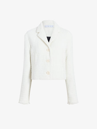 Proenza Schouler Still Life image of Nima Jacket in Basket Weave in White