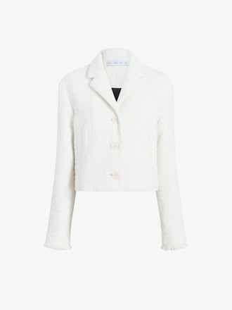 Proenza Schouler Still Life image of Nima Jacket in Basket Weave in White