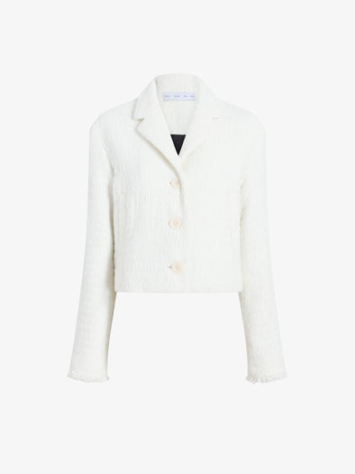 Proenza Schouler Still Life image of Nima Jacket in Basket Weave in White