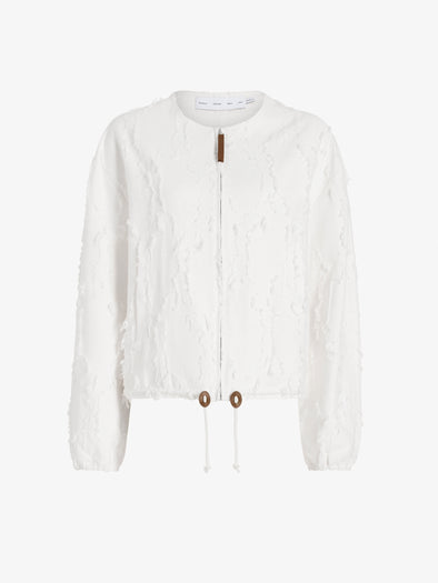 Proenza Schouler Still Life image of Madigan Jacket in Jacquard Cotton in Off White