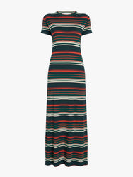 Proenza Schouler Still Life image of Noelle Dress in Striped Jersey in Spruce Multi