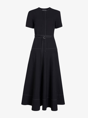 Proenza Schouler Still Life image of Elizabeth Dress in Solid Cotton Linen in Black